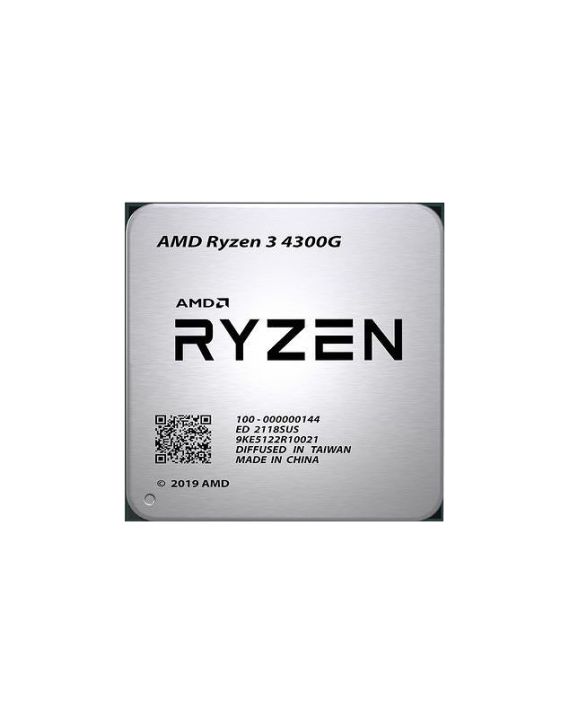 AMD 100-000000144 Ryzen 3 4300G 3.8GHz Quad-Core 4MB L3 Socket AM4 Processor