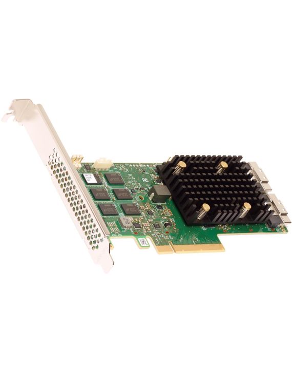 Broadcom 9500-16I 9500-16I 16-Ports SATA 6Gb/s / SAS 12Gb/s PCI-Express 4.0 x8 NVMe Tri-Mode Low Profile Host Bus Adapter (HBA)