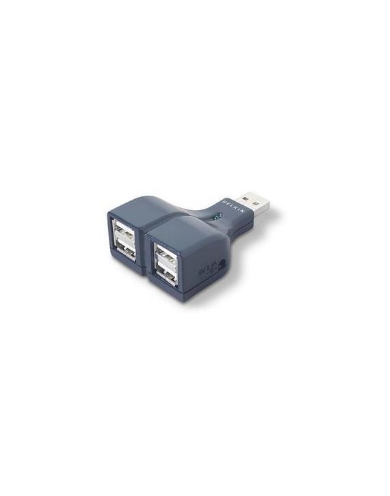 Belkin F5U218-MOB USB 2.0 4-Port Thumb Hub - 4 x 4-pin Type A USB 2.0 External 1 x 4-pin Type A USB 2.0 External - External