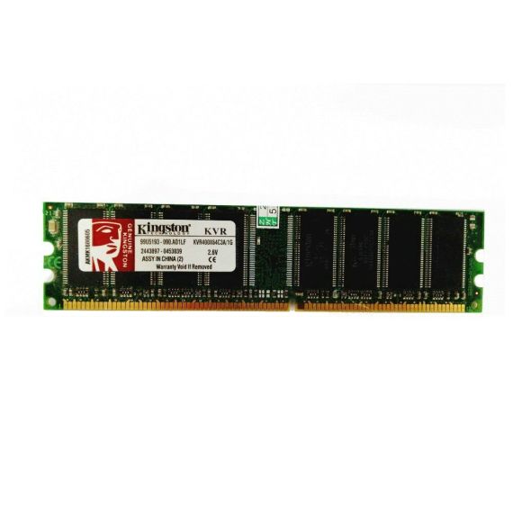 Kingston KVR400X64C3A/1G 1GB 400MHz DDR PC-3200 Non ECC CL3 184-Pin DIMM 2.5V Dual Rank Memory Module