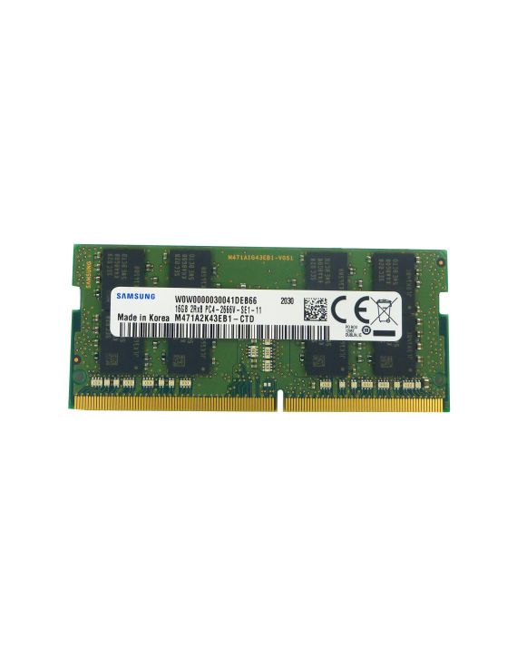 Samsung M471A2K43EB1-CTD 16GB 2666MHz DDR4 PC4-21300 Non-ECC CL19 260-Pin SODIMM 1.2V Dual Rank x8 Memory Module