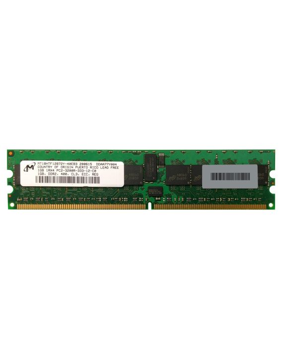Micron MT18HTF12872Y-40EB3 1GB 400MHz DDR2 PC2-3200 Registered ECC CL3 240-Pin DIMM Single Rank Memory